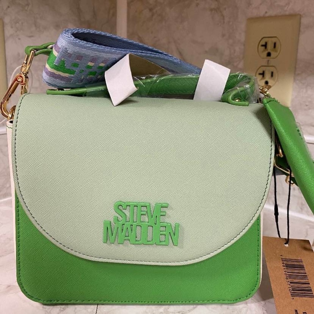 Steve Madden Green Saddle Crossbody Bag
